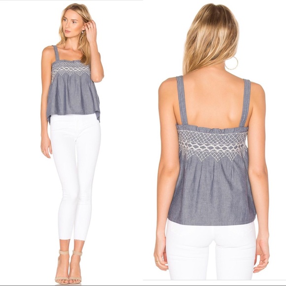 💗SALE💗 NWT- Current Elliott- The Smocked Tank - Picture 1 of 7